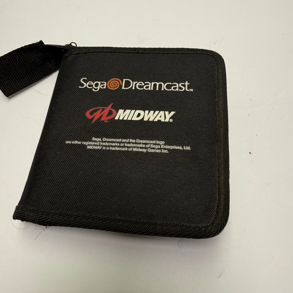 Vtg Sega Dreamcast Midway Disc Case Black Vintage CD Storage Binder